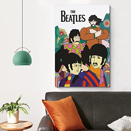 Poster décoratif sur toile The Beatles Dessin animé des Beatles – 40 x 60 cm - Les Beatles, Paul McCartney, John Lennon, RIngo Starr, George Harrison Poster décoratif sur toile The Beatles Dessin animé des Beatles - 40 x 60 cm – Image 5