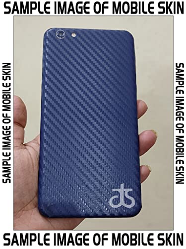 Image of AtOdds - Compatible for iPhone 15 - Mobile Back Skin Sticker - Lamination - Back Screen Guard Protector Film Wrap (Coverage - Back+Camera+Sides) (Design - Blue CF)