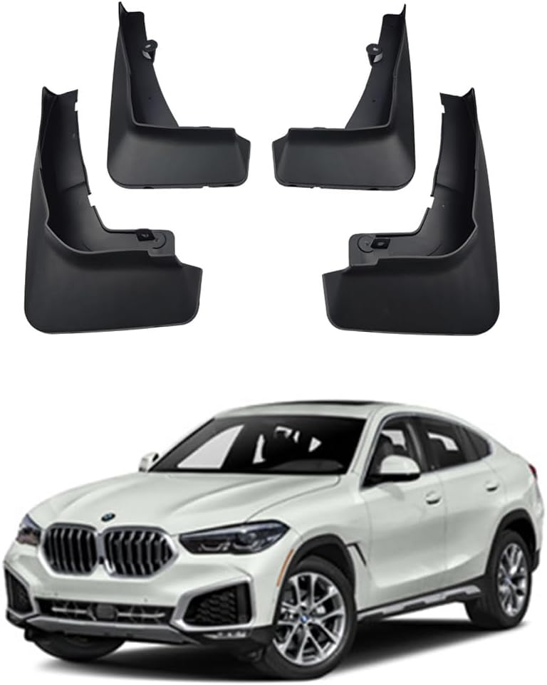 Car Mud Flaps Mudguard for BMW X6 G60/X6M Sport 2018-2023 Front and Rear Mudflaps Splash Guards Heavy Duty Flares 4-PC Auto Accessories,Send 1 Car Wash Towel,2020~2023/x6
