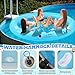 Sonwyoung 8ft Inflatable Water Hammock Round Floating Dock Large Float Ring Inflatable Raft for Adults Parties Floating Water Mat for Lakes, Pools, Oceans