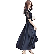 FASHION FAN Party Dress, Royal Lace, Satin, Elegant Dress, For Weddings, Coming-of-Age Ceremonies, Thank You Parties, Piano Recitals, Invitations, High Visibility, Midi Length, Mature Cute