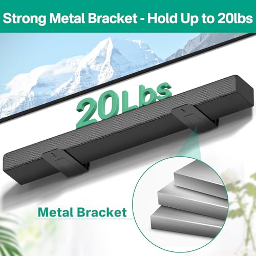 Notiela Universal Soundbar Wall Mount Bracket Floating Wall Shelf For Samsung, Sony, Lg, Nakamichi, Polk Audio, Vizio, Roku, Onn Soundbar Mount Mounting Bracket Sound Bar Mount Under Tv thumb #5