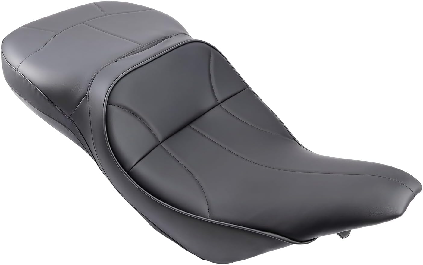 Motorcycle Complete Seat Cushion Pad for Harley Touring Electra Glide 1997-2007 Standard/Classic/Ultra Classic, Leather Passenger Driver Two-Up One-Piece Seat for Road Glide 1998-2007