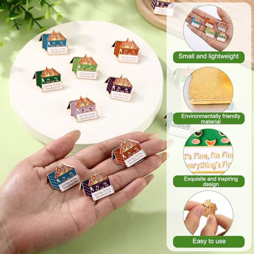 Image of Ferreve Dumpster Fire Pins Bulk Back to School Gift for Teacher Appreciation Pin Funny Dumpster Fire Office for Staff