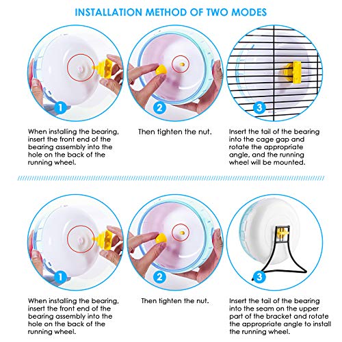 iFCOW Hamster Loopwiel, Huisdier Muis Silent Running Spinner Oefenwiel - Image 4
