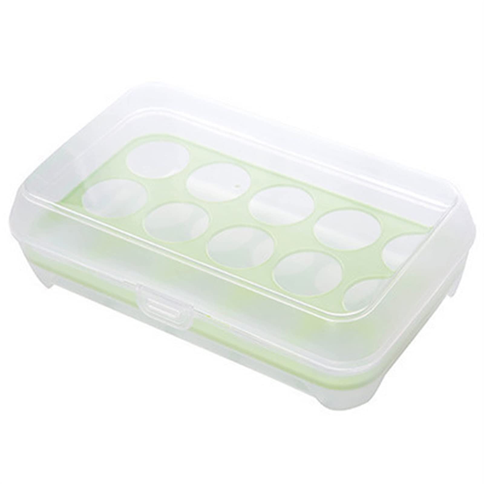 Cubo de Huevos para refrigerador, Caja de Almacenamiento con Soporte para Huevos de 15 Rejillas para Puerta de refrigerador, contenedor de cajón de Huevos de Cocina
