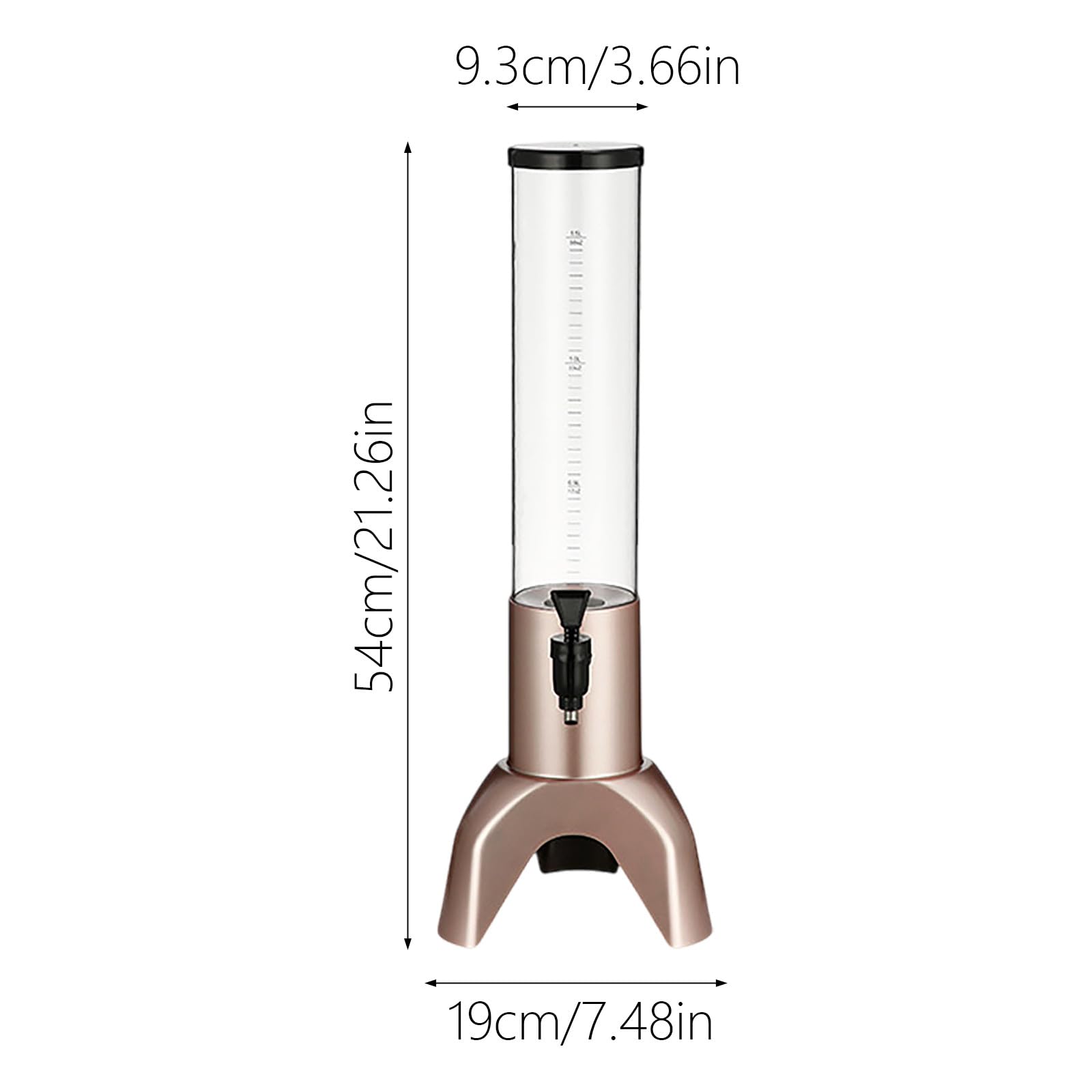 Dispensador de cerveza de plástico con grifo, dispensador de bebidas de 1,5 L para fiestas en casa, bares, incluye soporte y tubo de hielo para licor, jugo, margaritas y más