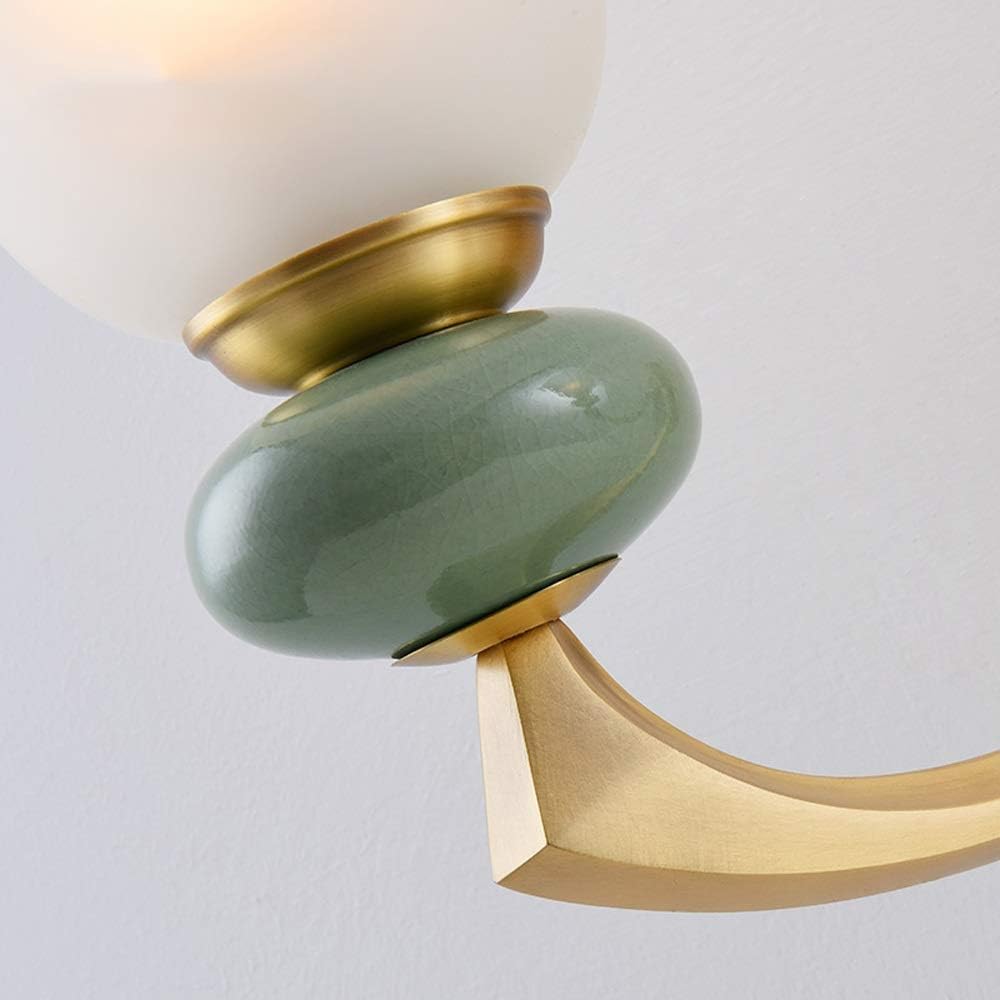 ウォールランプ 燭台 リビングルーム 寝室 セラミック ウォールランプ 絶妙でエレガントな書斎通路廊下 純銅製ウォールライト シング