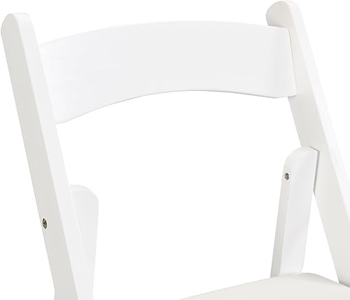 Miniatura 5 de Wood Folding Chair, Folding Chairs Set of 4, Upholstered Dining Chairs with Beige Cushion, Stackable Collapsible Chair for Outside Indoor, Accent