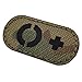 2 Pack Infrared IR Blood Type O+ Positive POS Reflective Patches, Emblem Tactical Morale Military Badges with Hook Loop Fastener Backing
