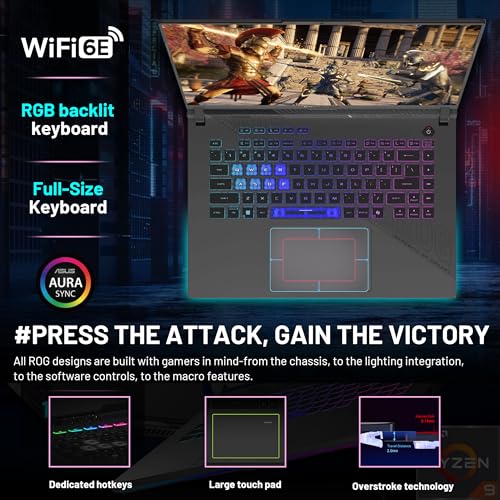 Image of ASUS ROG Strix G16 16 inch WUXGA 165Hz Gaming Laptop, GeForce RTX 5070 Ti, AMD Ryzen 9-8940HX, 12GB GDDR7, 32GB DDR5, 3TB Storage (2TB SSD+1TB Docking Station Set), Backlit Keyboard, Win 11 Pro, Gray