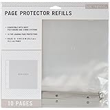 K&Company Post Bound Scrapbook Album Page Protector Refill Pack, Multicolor