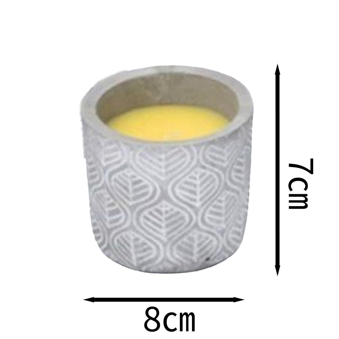 PANDA HOME Vela de Citronela de Larga Duración en Cuenco de Cemento | Aroma Fresco Antimosquitos para Casa, Habitación, Terraza y Jardín - Modelo Mediano, 4 Unidades