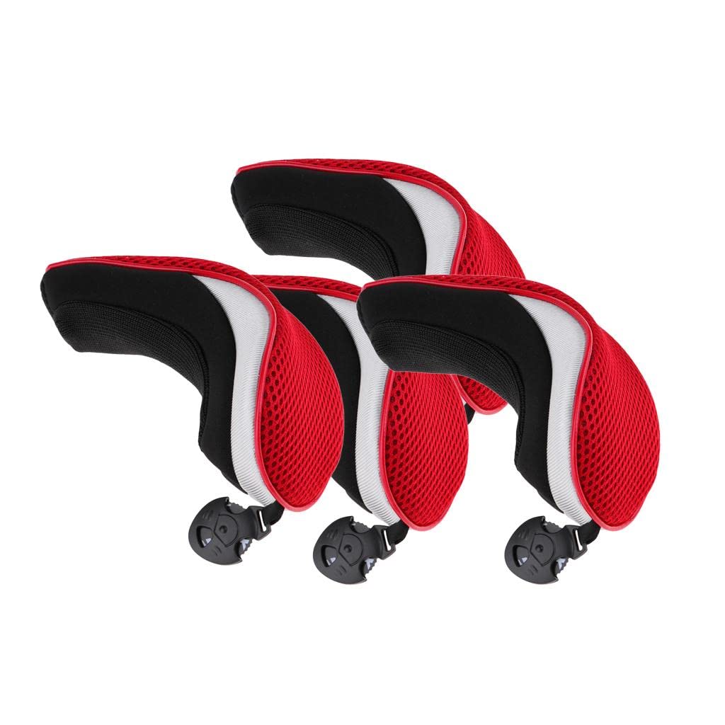 Perfeclan 4X Golf Club Rescue Headcover Hybrid Utility Head Head Cover con Etiqueta No. - Rojo