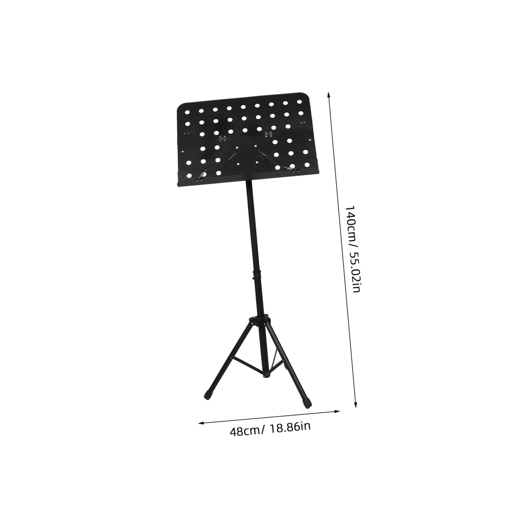 Pupitre de Partition Noir Pliable à Hauteur Réglable pour Guitare