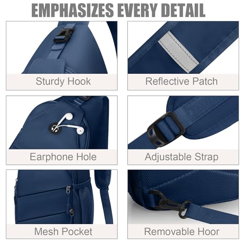 Image of Crossbody Bags for Women Men Trendy Sling Bag Bakpack Casual Chest Bag with Convertible Shoulder Strap steel Stainless Steel Paint