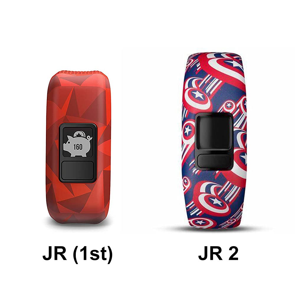 C2D JOY Elastic Nylon Strap compatible with Garmin vivofit Jr 1/2 Bands Replacement with Case for Kids-Black