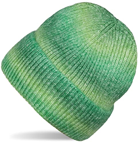 styleBREAKER Damen Strickmütze mit Streifen Farbverlauf im Ombré Look,...