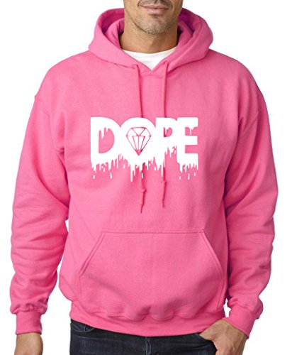 Felpa con cappuccio da uomo, con scritta Dope
