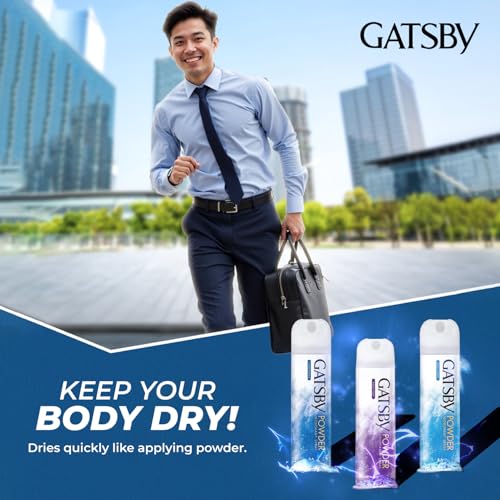 Image of Gatsby Japan's No. 1 Powder Deodorant Bodyspray - Clear Ocean, 130g | Long Lasting Freshness | Fresh and Clear Marine Fragrance | Deo for Men
