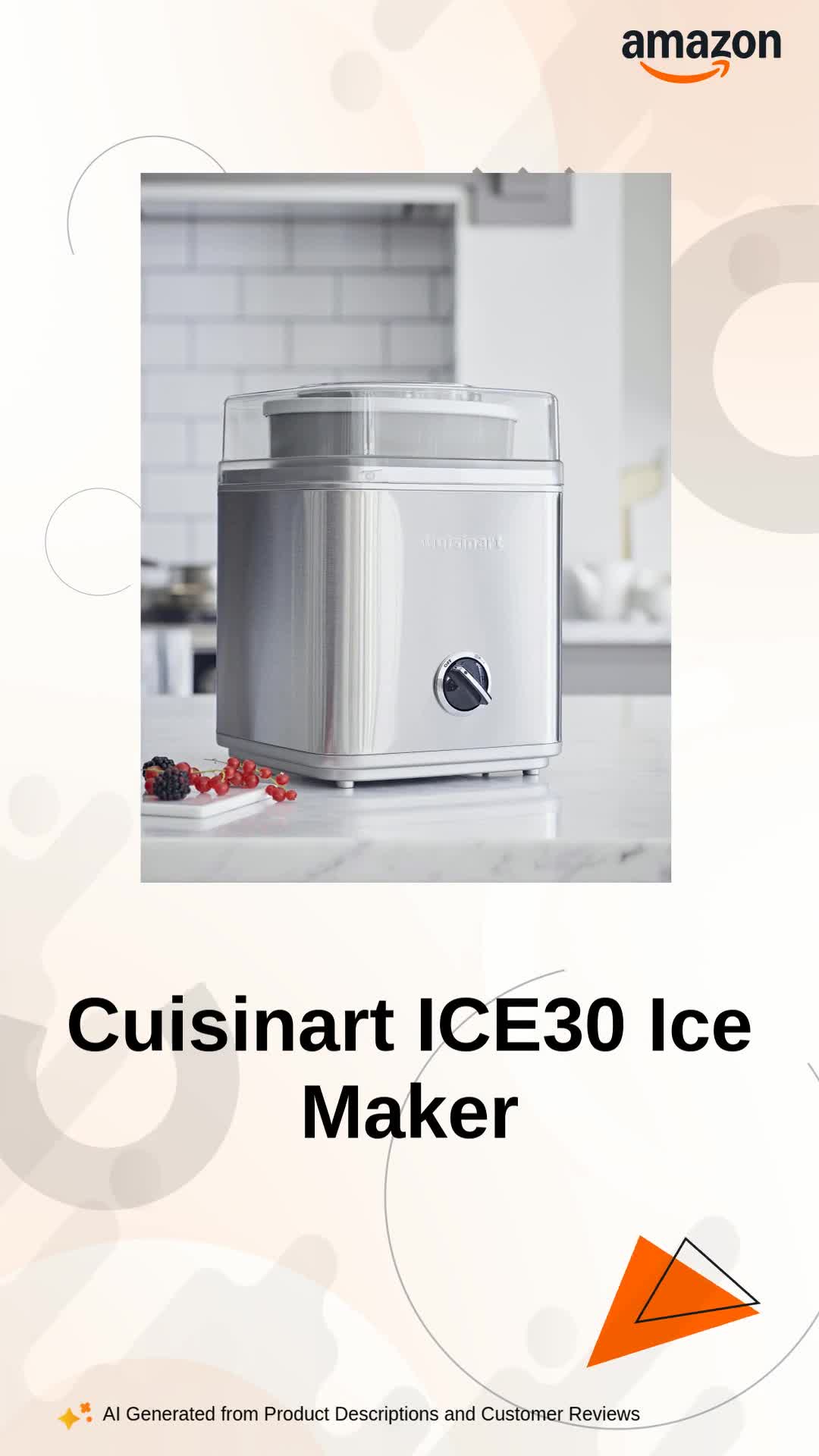 【新品未使用・送料込】Cuisinart ICE-30BCP1 フリーザーボウル Cuisinart ICE-30BC Pure Indulgence 2-Quart Automatic Frozen Yogurt