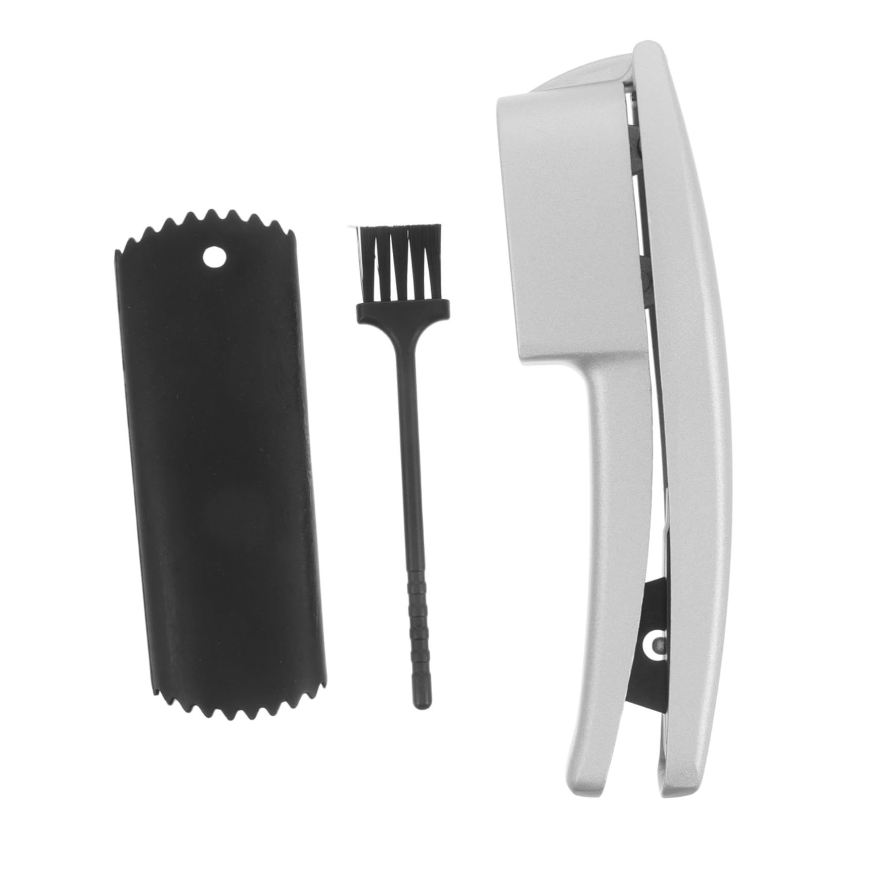 COLLBATH 1 Set Heavy Duty Garlic Press Set Mincer Slicer with Plastic Peeler Cleaning Brush Versatile Kitchen Gadget for Efficient Garlic Preparation