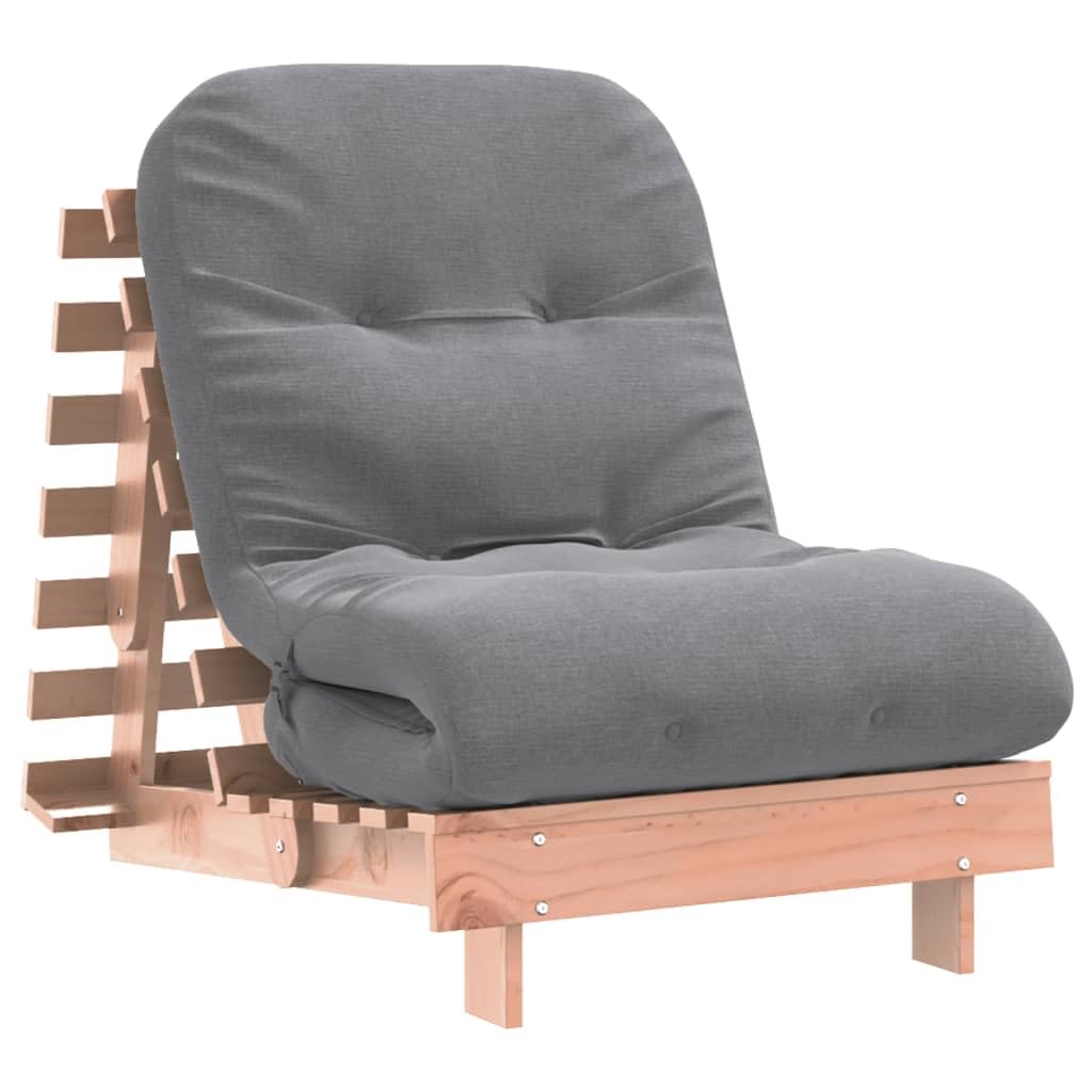 vidaXL Canapé-lit Futon avec Matelas 70x206x11 cm en Bois Massif Douglas, Futon Japonais, Lit de Sol