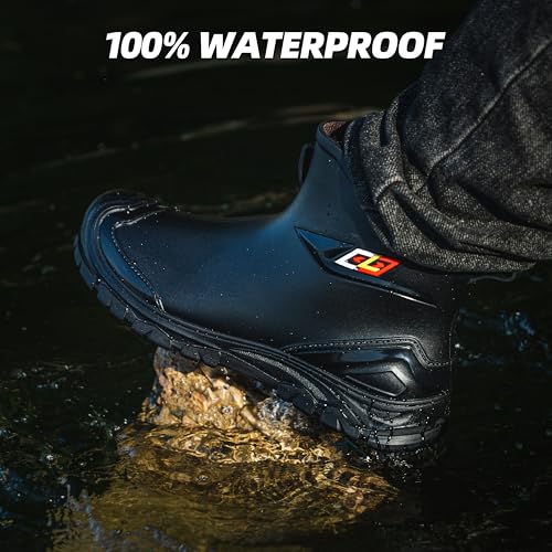 Deck Boots for Men – Anti-Slip PVC Short Rain Boots with Cushioned EVA Insole – Durable Work Shoes for Fishing, Gardening, Boat, Farm Use3
