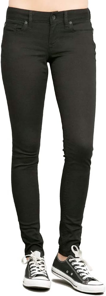 Star and Stripes Black Women's Skinny Jeans, Girls Slim Fit Stretchable Jeans