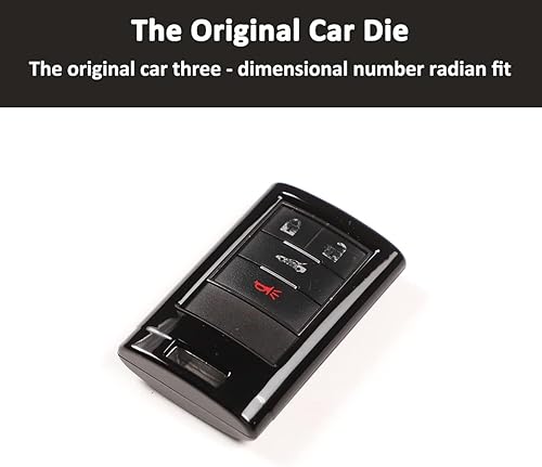 Miniatura 3 de Carcasa inteligente para llavero con control remoto compatible con Chevrolet Corvette C6 C7, llave de control remoto para automóvil (negro)