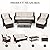 HOMREST 6 Pieces Patio Furniture Set, Wicker Patio Conversation Sets, Outdoor Sectional Rattan Sofa Chairs with Coffee Table, High Back, Ottoman, Cushions for Porch, Deck, Garden, Backyard (Beige)