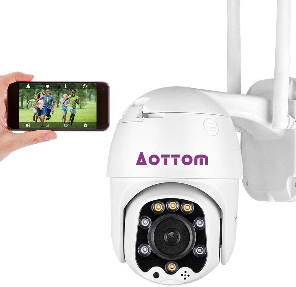Bеѕt Cуbеr Dеаlѕ 🔥 Aottom 1080P WiFi Camera, Security Camera Outdoor Indoor, PTZ IP Dome Camera for Home 2-Way Audio, Motion Detection, IP66 Waterproof, Support 128G SD Card (Without)