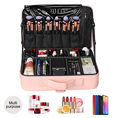 image for Relavel Travel Makeup Train Case Cosmetic Case Organizer Portable Arti