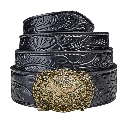 Image of Dubulle Designer Men's Belts, Ratchet Leather Sliding Buckle Dress Belt | 1 3 /8 inch(3.5cm) Genuine Leather Adjustable Strap, Automatic Ratcheting Buckles, Gift‑Boxed, Trim to Fit, for Business Casual