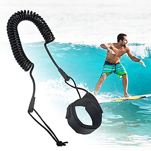 TANCUDER Correa Surf en Espiral de 5,5 mm Correa Enrollada de Tabla de Surf Seguridad Leashes de Surf de TPU Correa de Tobillo de Surf Elástica Leash para Fijar Tabla de Surf y Tobillo