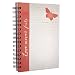 Coral Butterfly "Love Never Fails" Verse Hardcover Wirebound Journal - 1 Corinthians 13:8