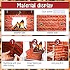 Christmas Cardboard Fireplace Prop- 3D Artificial Red Brick Cardboard Fireplace- Brick Fireplace Stand-Up- Fake Fireplace Backdrop for Christmas Decoration #3