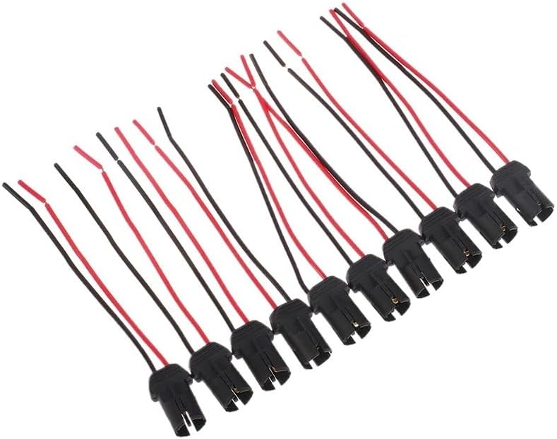 10 DC12V T10 W5W 194 168 socket light bracket connectors bulb wiring harness replacement car parts(A)