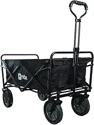 NTK, Carrinho Wagon para Transporte de Utensílios no Geral, Camping, Jardinagem, Ferramentas e Lazer Suporte para até 80kgs de Carga, Preto