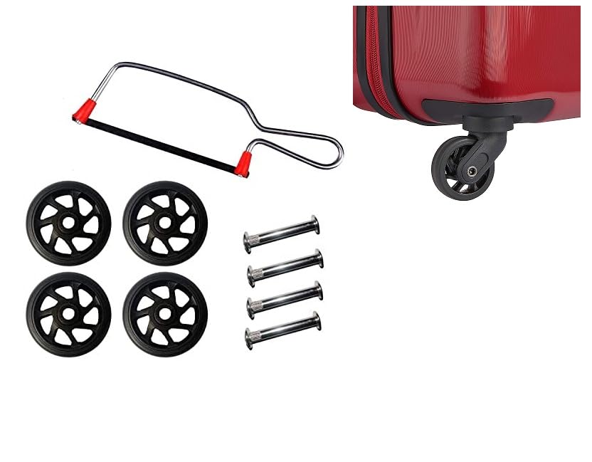 crafscorp Replacement Repairing wheels for Suitcase- (Wheels & Cutter)- (4 pics Set) - Black Colour-picture-44