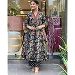 GoSriKi-Womens-Rayon-Blend-Anarkali-Printed-Kurta-with-Palazzo-Dupatta
