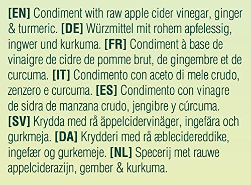 Eat Wholesome Food Co.Eat Wholesome Bio-Ingwer, Kurkuma und Chili Roh Apfelessig mit der Essigmutter, 1L