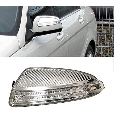 Ricoy For W204 C Class C250 C300 C350 C63 Door Wing Mirror Housing Turn Signal Indicator Side LED Light Blub (Left) Cover