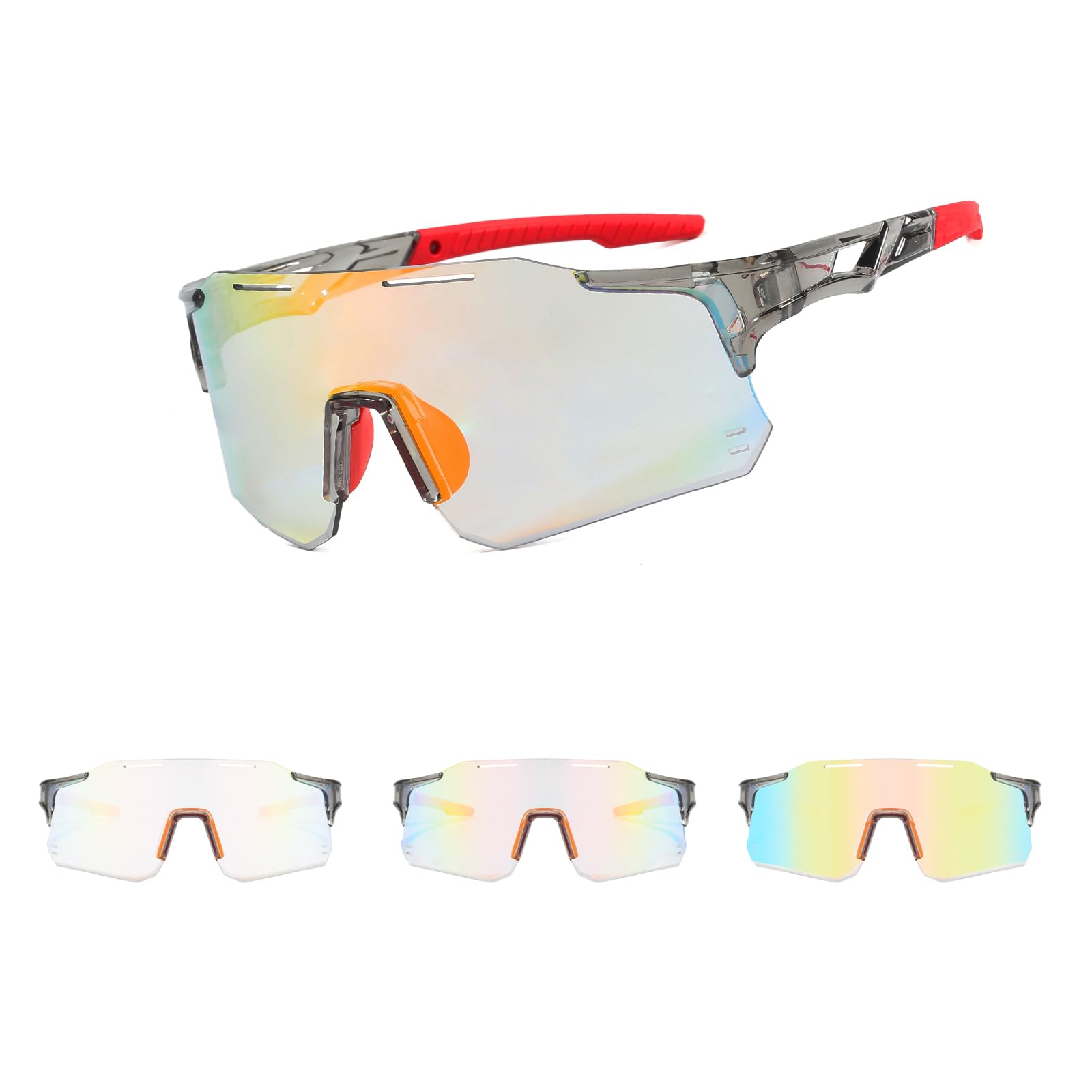 Photochromic Cycling Glasses for Men & Women – UV400 Mountain Bike Sunglasses, Sports Goggles for Outdoor Riding