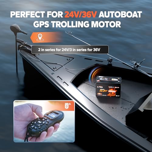 Image of Litime 12V 100Ah Trolling Motors LiFePO4 Battery (Group 31), 12 Volt Bluetooth Lithium Batteries, Max. 15000 Deep Cycles, 100A BMS, Low-Temp Protection for Marine, Boat, Yacht, RV, Solar (4-Pack)