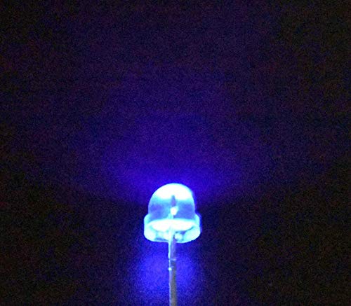 100Pcs 5mm Diode Straw Hat White Red Green Blue Yellow Pink SMD SMT Led Water Clear Super Bright Wide Angle Bulb 20000mcd Lamp (Purple)