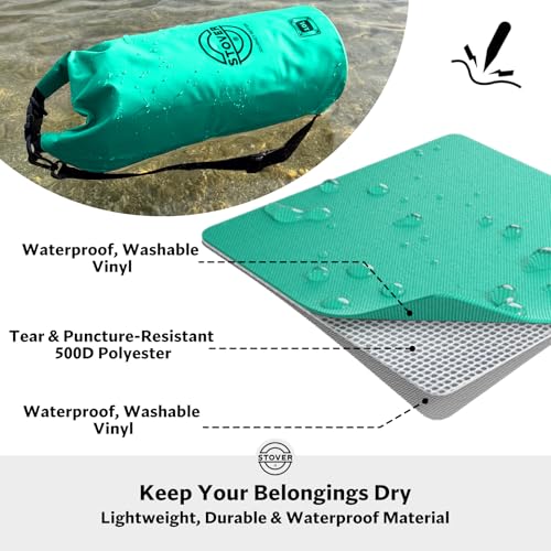 Image of STOVER 5 /10 /25 /30 /40L Waterproof Dry Bag, Medium Lightweight Roll Top Dry Bag Backpack w /Waterproof Phone Case, Kayaking, Travel, Hiking, Fishing, Tubing, Camping, the Beach, Men /Women (Teal)
