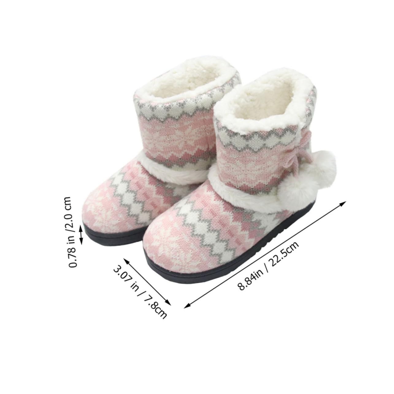 NOLITOY Zapatillas de Casa para Mujer con Gruesa Antideslizante Algodón Cálido Interior de Felpa para Invierno Pantuflas Rosas Cómodas y Resistentes para Uso Interior