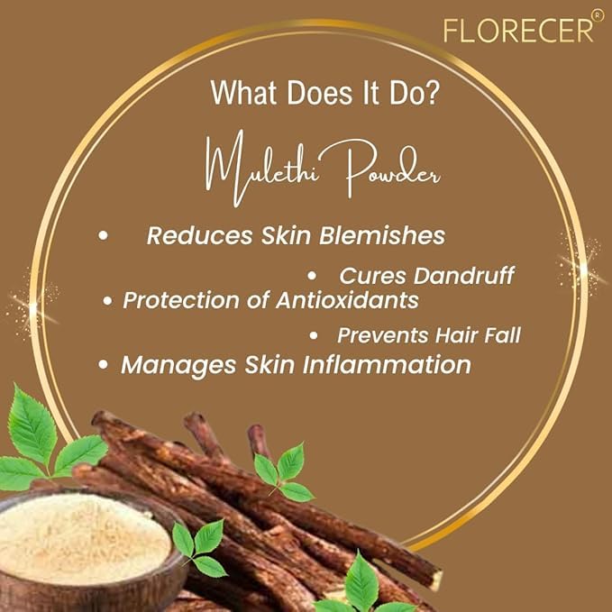 Image of Florecer Mulethi Powder For Face And Organic Beetroot Powder For Face Pack, Lips and Hair- Each 100 Gram