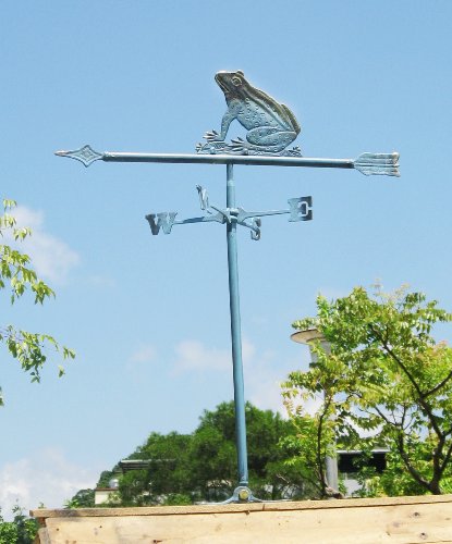 Brass Frog Weather Vane for Roof